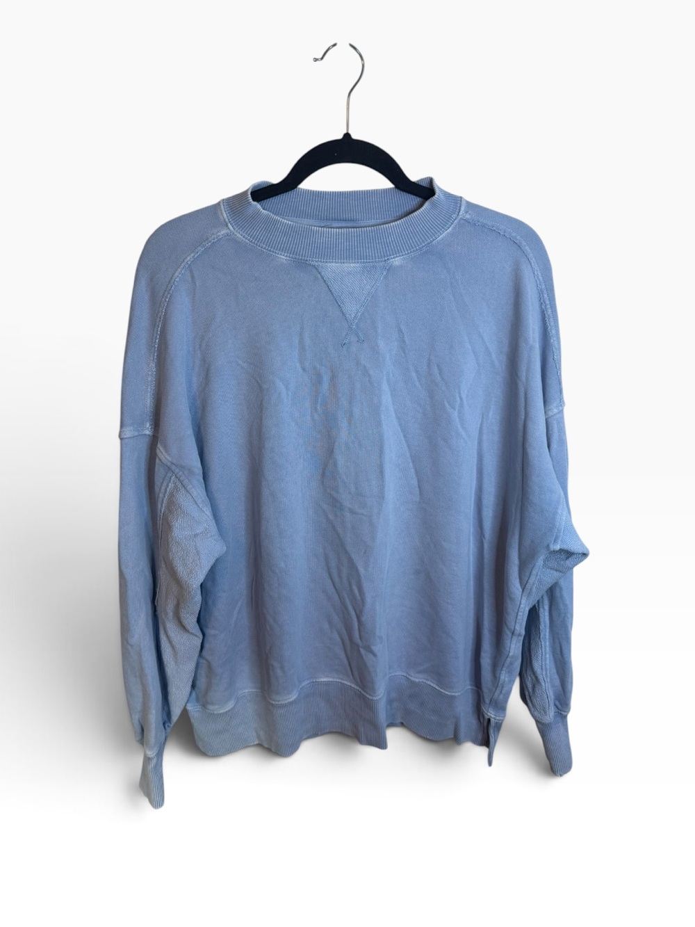 Aerie Baby Blue Mock Neck Oversized Sweatshirt